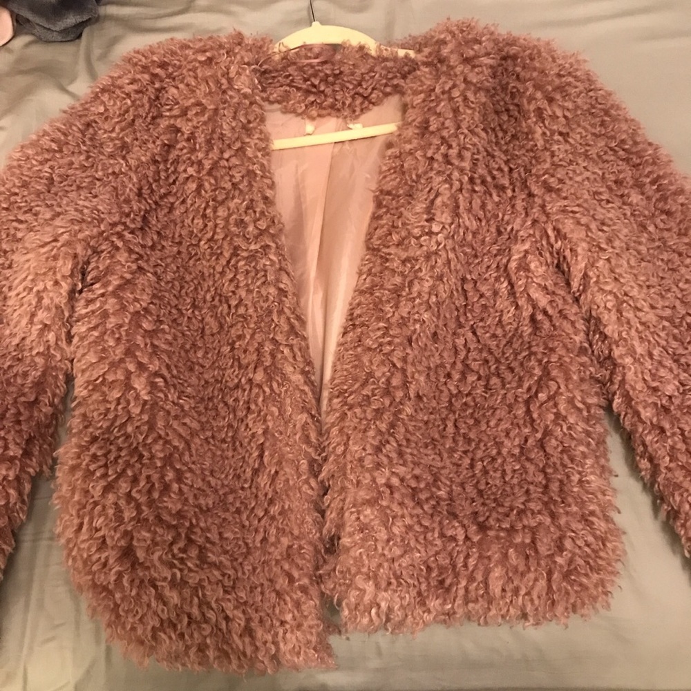 Pink Faux Fur Coat!